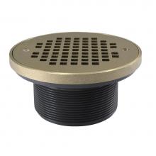 Jones Stephens D56409 - 4'' IPS PVC Spud with 6'' Nickel Bronze Strainer with Ring
