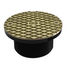 Jones Stephens D57916 - 4'' ABS Cleanout Spud with 6'' Nickel Bronze Round Cover