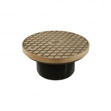 Jones Stephens D59946 - 3-1/2'' PVC Cleanout Spud with 5'' Nickel Bronze Cover with Ring