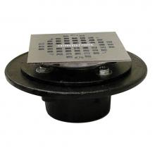 Jones Stephens D60402 - 2'' FIP Shower/Floor Drain with 6-1/2'' Pan and 4'' Chrome Plated Ca