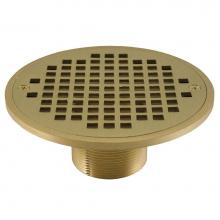 Jones Stephens D60958 - 4'' IPS Metal Spud with 5'' Nickel Bronze Round Strainer