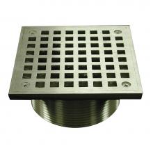 Jones Stephens D60963 - 3-1/2'' IPS Metal Spud with 6'' Nickel Bronze Square Strainer