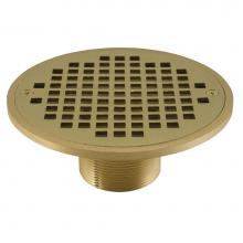 Jones Stephens D60975 - 2'' IPS Metal Spud with 6'' Polished Brass Round Strainer