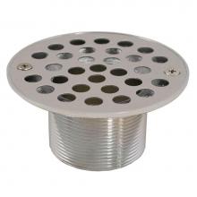 Jones Stephens D60980 - 2'' IPS Metal Spud with 4'' Stainless Steel Round Stamped Strainer