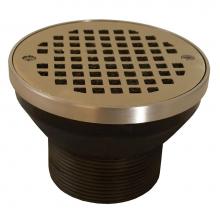 Jones Stephens D62141 - 4'' IPS Cast Iron Spud for Heavy Duty Drain Bodies with 6'' Nickel Bronze Roun