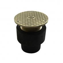 Jones Stephens D63333 - 3'' No Hub Adjustable Cleanout with 5'' Nickel Bronze Cover - 4-7/8'&apos