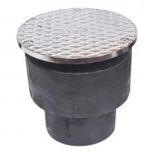 Jones Stephens D63335 - 3'' No Hub Adjustable Cleanout with 5'' Chrome Plated Cover - 4-7/8'&apos