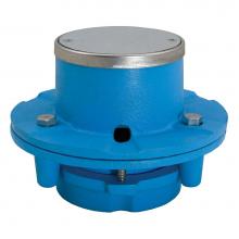 Jones Stephens D64502 - 2'' No Caulk Code Blue Shower Drain with 6'' Base and 4-1/4'' Stainl