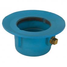 Jones Stephens D67400 - 4'' Code Blue No Hub Slab Drain Body with 7'' Pan and 3-1/2'' Spud S