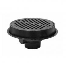 Jones Stephens D79705 - 3'' No Hub Heavy Duty Cast Iron Floor Drain with 10-1/2'' Pan and 9'&apos