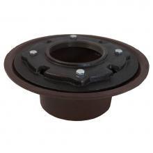 Jones Stephens D80098 - 4'' Inside Caulk Heavy Duty Drain Body with 10-1/2'' Pan - 3-1/2'' H