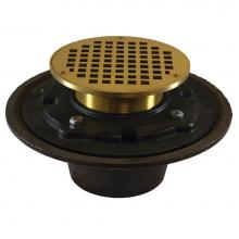 Jones Stephens D80101 - 3'' Heavy Duty Inside Caulk Floor Drain/Shower Drain with 10'' Pan and 5'