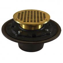 Jones Stephens D80103 - 3'' Heavy Duty Inside Caulk Floor Drain/Shower Drain with 10'' Pan and 6'