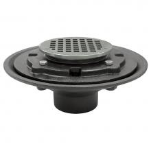 Jones Stephens D80200 - 3'' Heavy Duty No Hub Floor Drain/Shower Drain with 10'' Pan and 5''