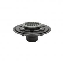 Jones Stephens D80206 - 4'' Heavy Duty No Hub Floor Drain/Shower Drain with 10'' Pan and 5''