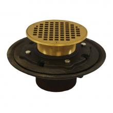 Jones Stephens D80209 - 4'' Heavy Duty No Hub Floor Drain/Shower Drain with 10'' Pan and 6''