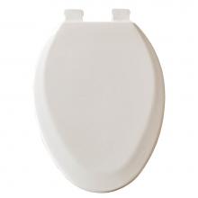 Jones Stephens 153615 - Premium Molded Wood Seat, White, Elongated Closed Front with Cover and Adjustable QuicKlean Hinge