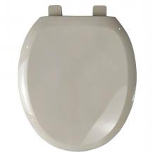 Jones Stephens 153629 - Slow-Close Premium Plastic Seat, Bone, Round Closed Front with Cover and Adjustable QuicKlean Hing