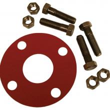 Jones Stephens G51135 - 3-1/2'' Red Rubber Full Face Gasket Kit, 5/8'' x 3'' Bolt Size
