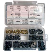 Jones Stephens J40155 - Assorted Beveled Bibb Washer and Screw Kit 160 Pieces