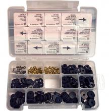 Jones Stephens J40161 - Assorted Flat Bibb Washer and Screw Kit 205 Pieces