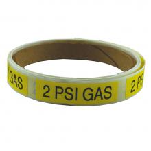 Jones Stephens J40481 - Gas Line Marking Labels, 2 PSI GAS