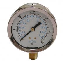 Jones Stephens J40556 - 200 PSI Liquid Filled Pressure Gauge, 2-1/2'' Face