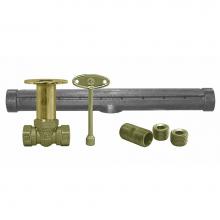 Jones Stephens L75403 - Polished Brass Straight Log Lighter Valve with T-Burner for LPG Gas