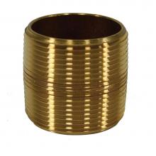 Jones Stephens N27000 - 1-1/4'' x CLOSE Red Brass Pipe Nipple, Lead Free