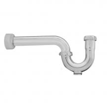 Jones Stephens P38012B - 1-1/2'' Chrome Plated Brass P-Trap with Box Escutcheon with Cleanout 17 Gauge