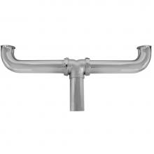 Jones Stephens P38032 - 1-1/2'' x 16'' Chrome Plated Brass Direct Connection Center Outlet Waste 22 Ga