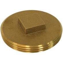 Jones Stephens P50800 - 8'' Raised Head Southern Code Brass Plug 8-1/2'' OD