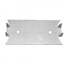 Jones Stephens S180032 - 1-1/2'' x 3'' Self-Nailing Stud Guard with 2 Holes Centered, 18 Gauge, Carton
