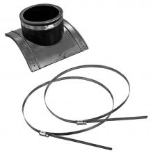 Jones Stephens S26002 - Flexible PVC Saddle Fitting, Tee Pattern, 6'' Plastic - 12'' Clay Saddle x 6&a