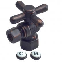 Jones Stephens S4202WB - Old World Bronze Quarter Turn Angle Stop 1/2'' FIP x 3/8'' OD