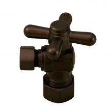 Jones Stephens S4203RB - Oil Rubbed Bronze Quarter Turn Angle Stop 5/8'' OD x 3/8'' OD