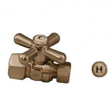 Jones Stephens S4302BN - Brushed Nickel Quarter Turn Straight Stop 1/2'' FIP x 3/8'' OD