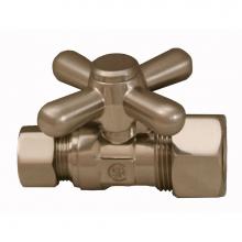 Jones Stephens S4303BN - Brushed Nickel Quarter Turn Straight Stop 5/8'' FIP x 3/8'' OD