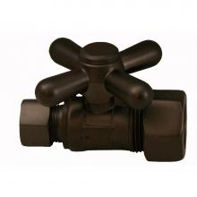 Jones Stephens S4303RB - Oil Rubbed Bronze Quarter Turn Straight Stop 5/8'' FIP x 3/8'' OD