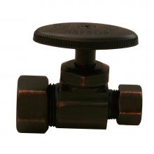 Jones Stephens S4312WB - Old World Bronze Compression Straight Stop 5/8'' Comp. x 3/8'' Comp.