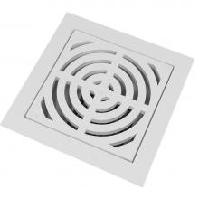 Jones Stephens S59094 - 4'' PVC Pipe Fit Floor Sink with Full Top Grate and Flat Bottom Grate