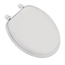 Jones Stephens C1C4E100 - Standard Molded Wood Seat, White, Elongated Closed Front with Cover