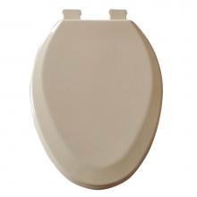 Jones Stephens 153621 - Premium Molded Wood Seat, Bone, Elongated Closed Front with Cover and Adjustable QuicKlean Hinge