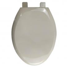 Jones Stephens 153635 - Slow-Close Premium Plastic Seat, Bone, Elongated Closed Front with Cover with Adjustable QuicKlean