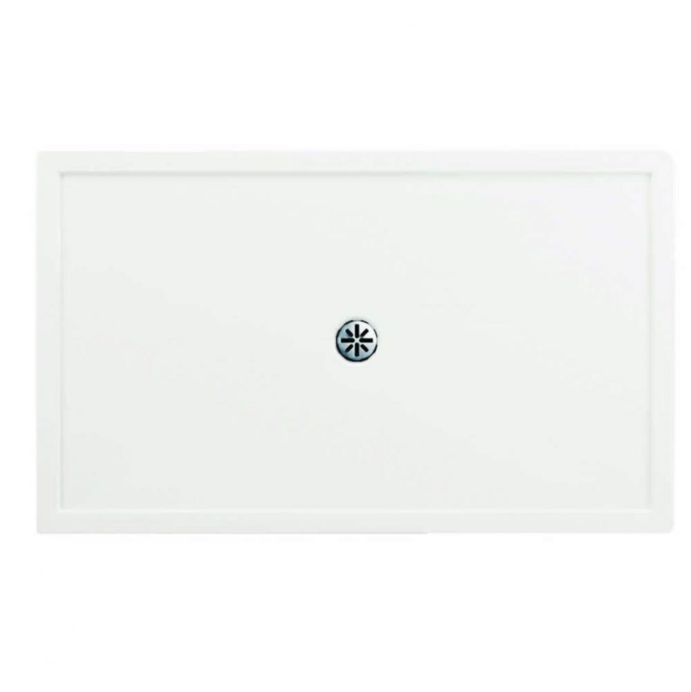 ZEN Leak-barrier shower base 36X60, Central Drain, with Right tiling flange 2 sides, 60'&apos
