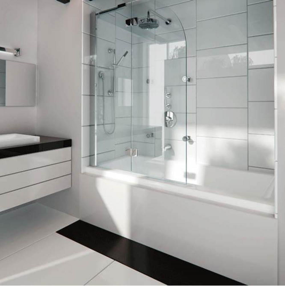 ZALEMA bathtub 32x66 AFR with Tiling Flange, Central drain, Activ-Air, Bone
