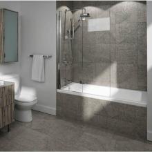 Neptune Entrepreneur E15.20712.550010.12 - PIA bathtub 32x60 AFR with Tiling Flange and Skirt, Left drain, Activ-Air, Bone