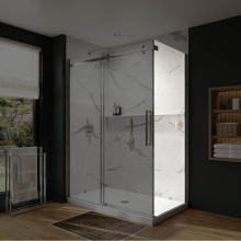 Neptune Entrepreneur 220293-900-084-000 - Axion Return Panel for 36 in. Base with Clear glass in Chrome