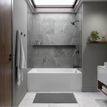 Neptune Entrepreneur 220505-000-001-101 - Pia 3660 IFS AFR Acrylic Alcove Left-Hand Drain Bathtub in White